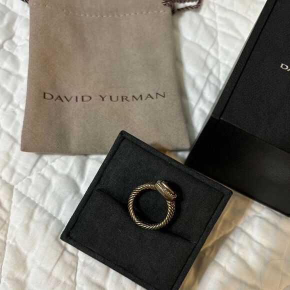David Yurman Petite Albion Ring with Diamonds 7mm - Picture 4 of 8